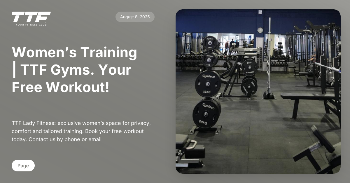 Women’s Training | TTF Gyms. Your Free Workout!